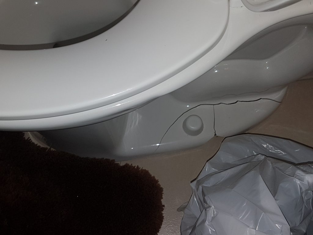 Toilet cracked Power Home Inspections